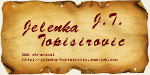 Jelenka Topisirović vizit kartica